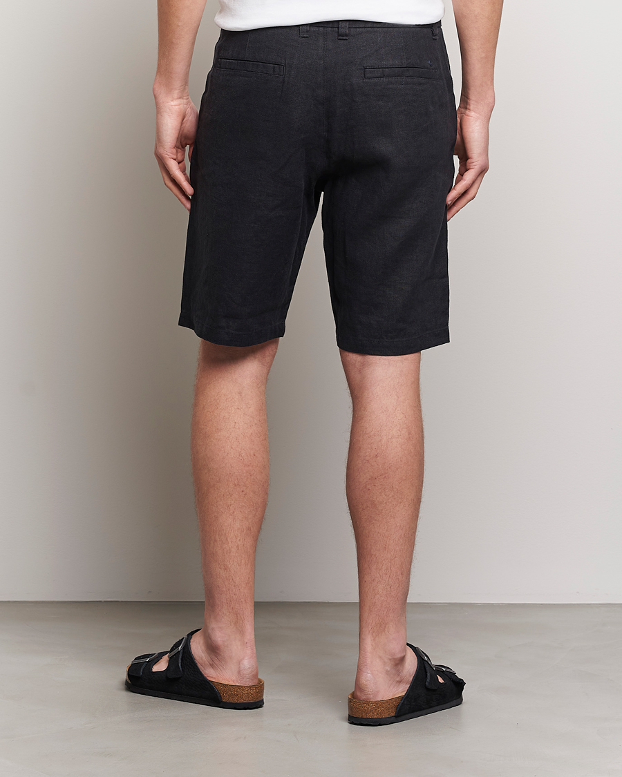 Men | Shorts | NN07 | Crown Linen Shorts Black