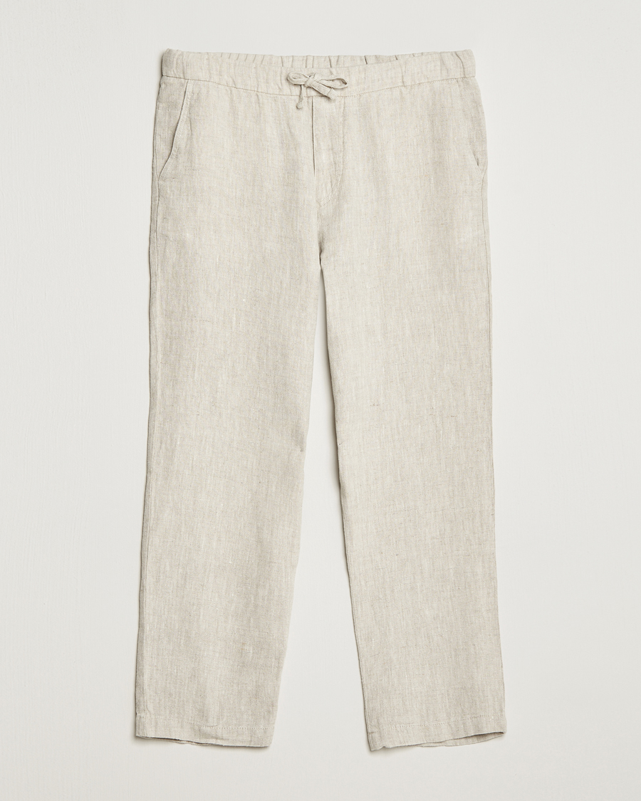 Men | Trousers | NN07 | Keith Drawstring Linen Trousers Oat