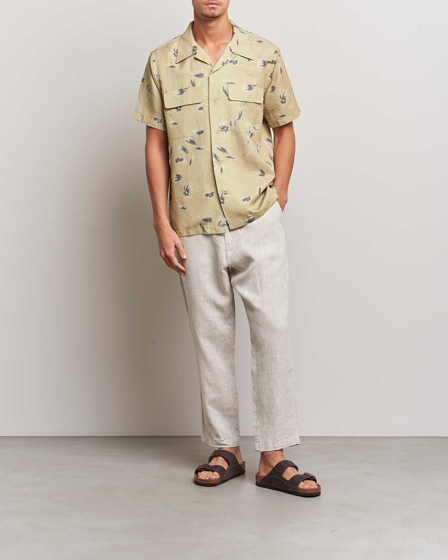 Men | Trousers | NN07 | Keith Drawstring Linen Trousers Oat