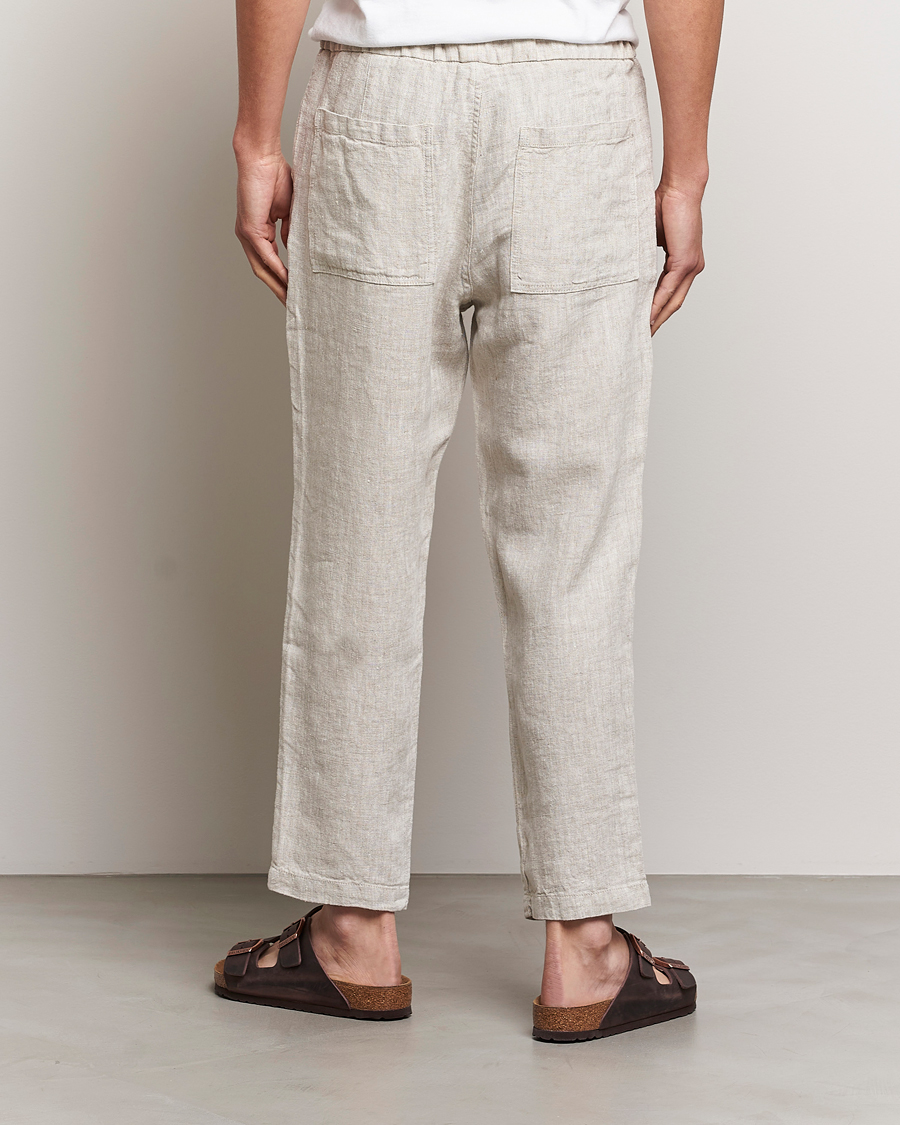 Men | Trousers | NN07 | Keith Drawstring Linen Trousers Oat