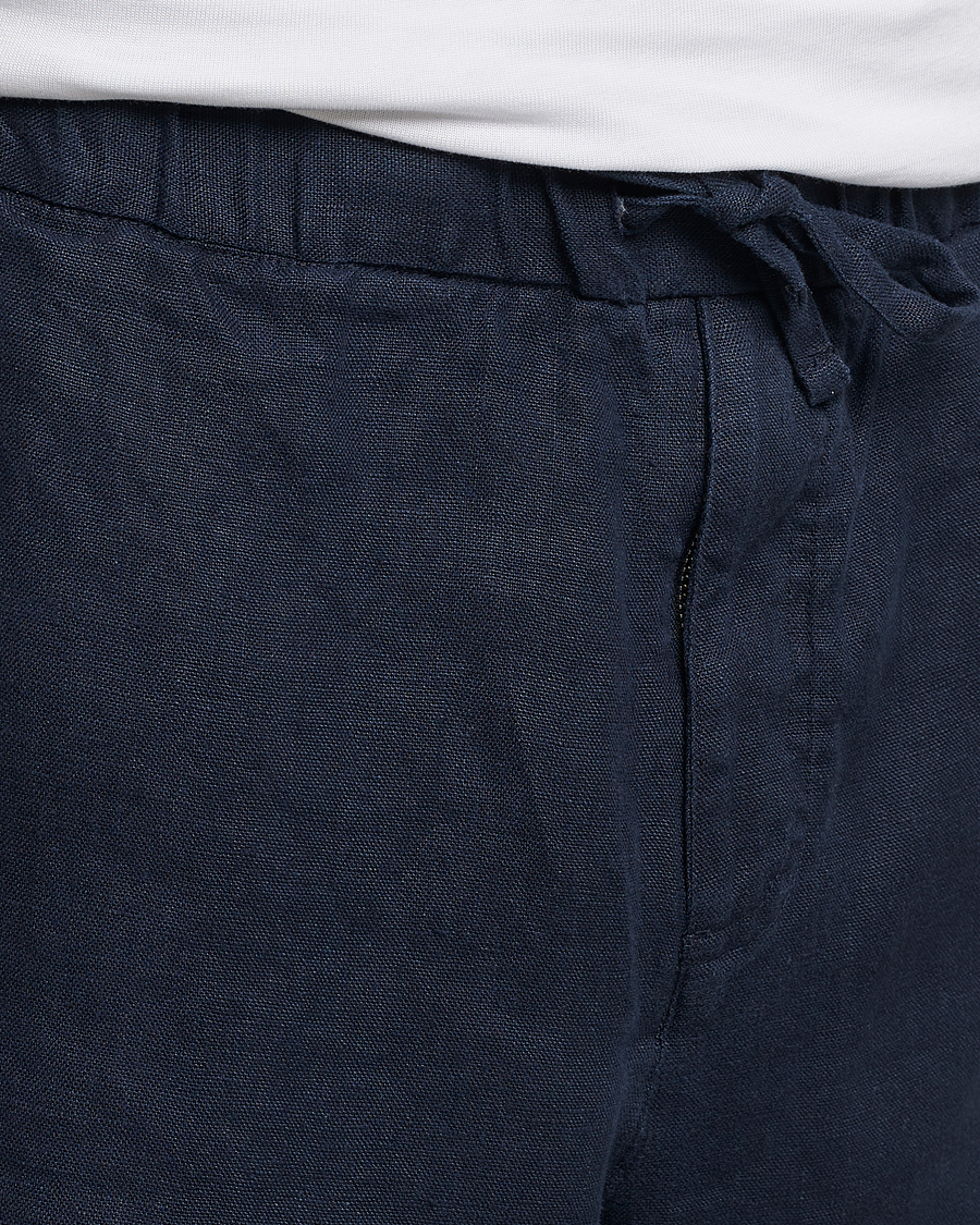 Men | Shorts | NN07 | Keith Drawstring Linen Shorts Navy