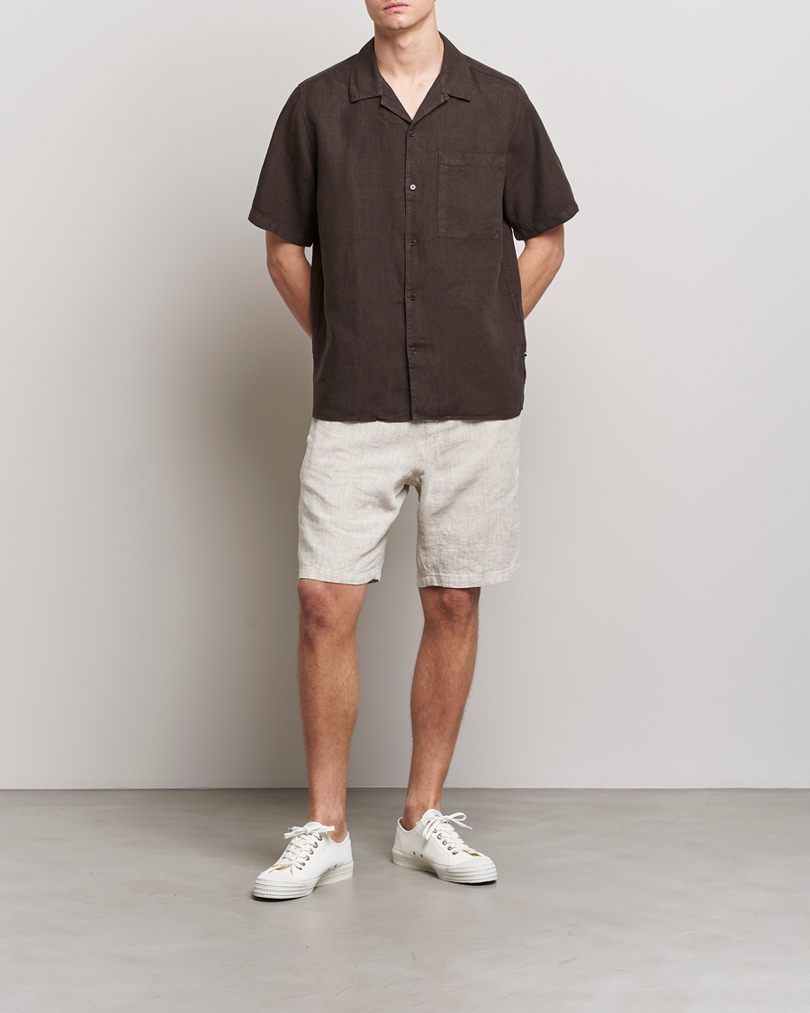 Men | Shorts | NN07 | Keith Drawstring Linen Shorts Oat
