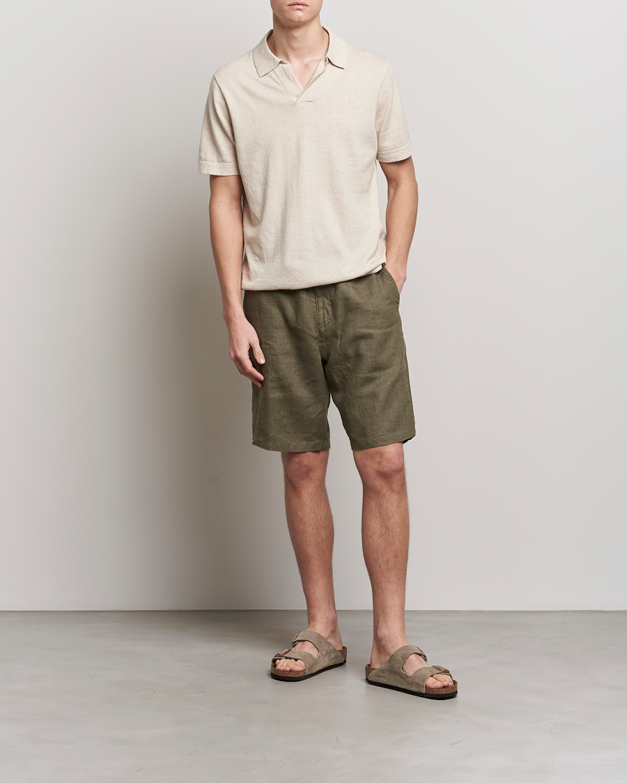 Men | Polo Shirts | NN07 | Ryan Cotton/Linen Polo Oat