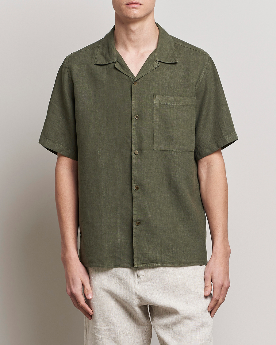 Men | NN07 | NN07 | Julio Linen Resort Shirt Army
