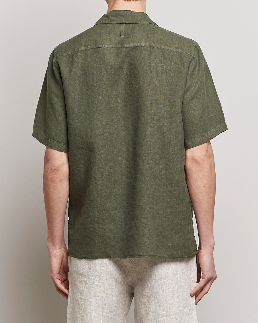 Men | Shirts | NN07 | Julio Linen Resort Shirt Army