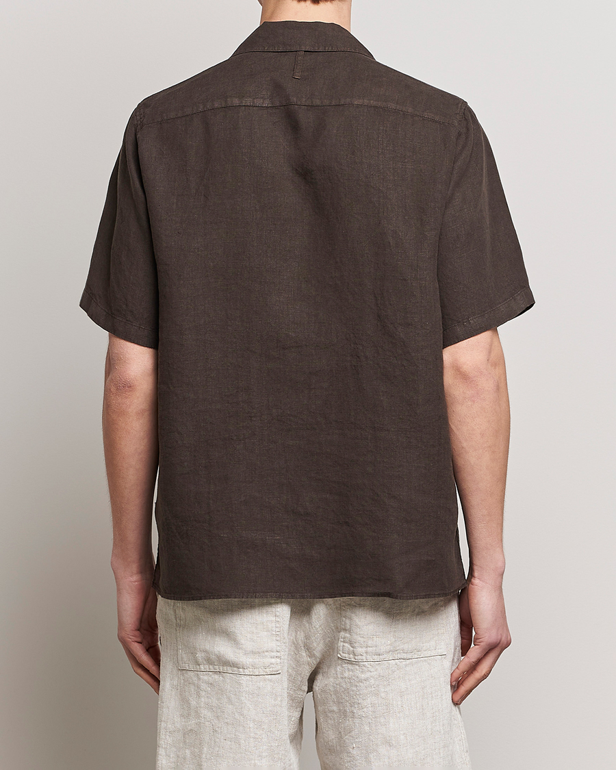 Men | Shirts | NN07 | Julio Linen Resort Shirt Brown