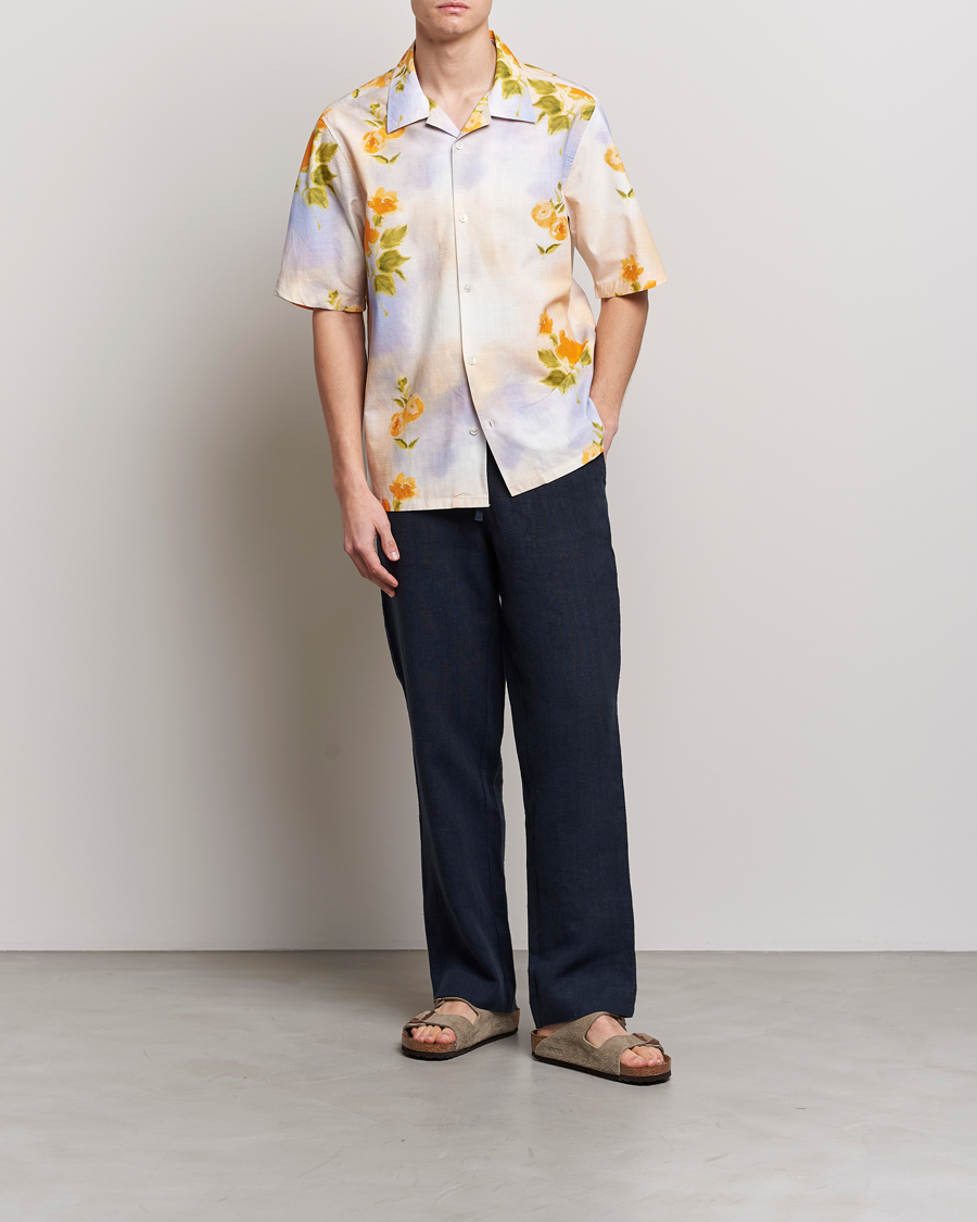 Men | Shirts | NN07 | Ole Short Sleeve Printed Cotton/Tencel Shirt Multi
