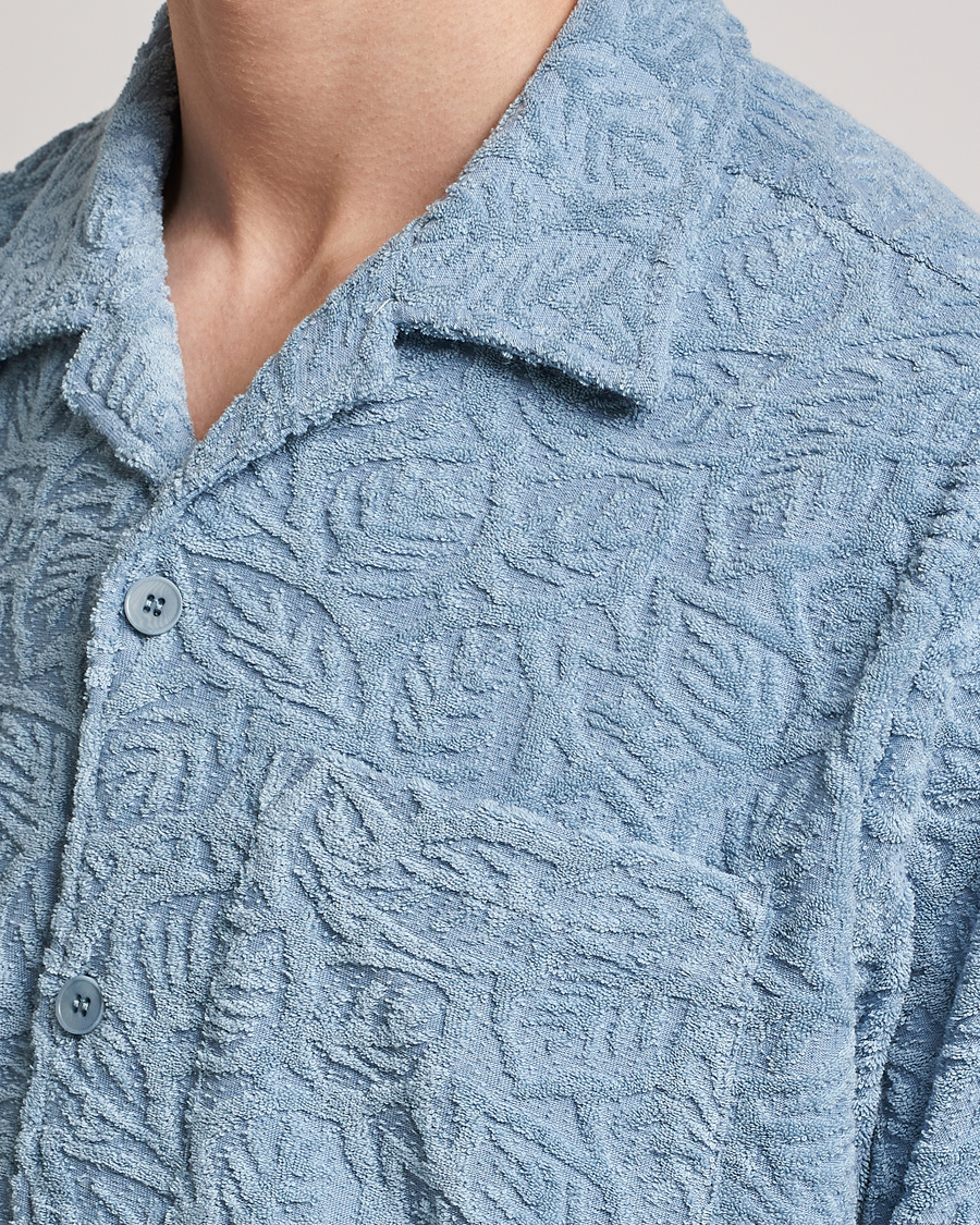 Men | Polo Shirts | NN07 | Julio Structured Terry Polo Ashley Blue