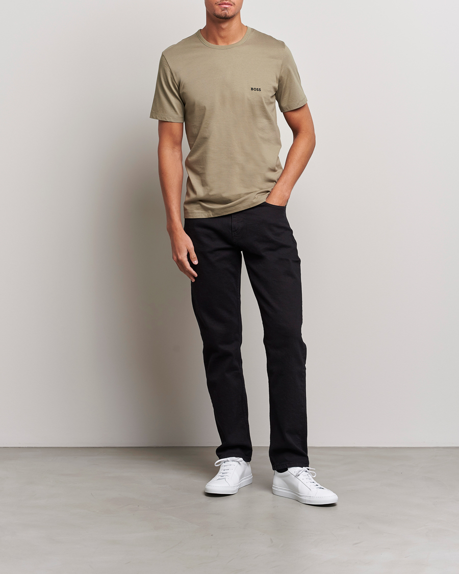 Men | T-Shirts | BOSS BLACK | 3-Pack Crew Neck T-Shirt Green/Black/Navy