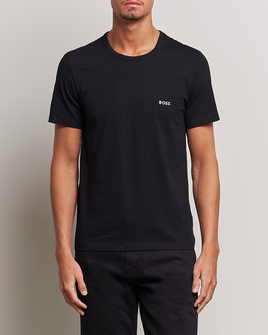Men | T-Shirts | BOSS BLACK | 3-Pack Crew Neck T-Shirt Navy/Blue/Black