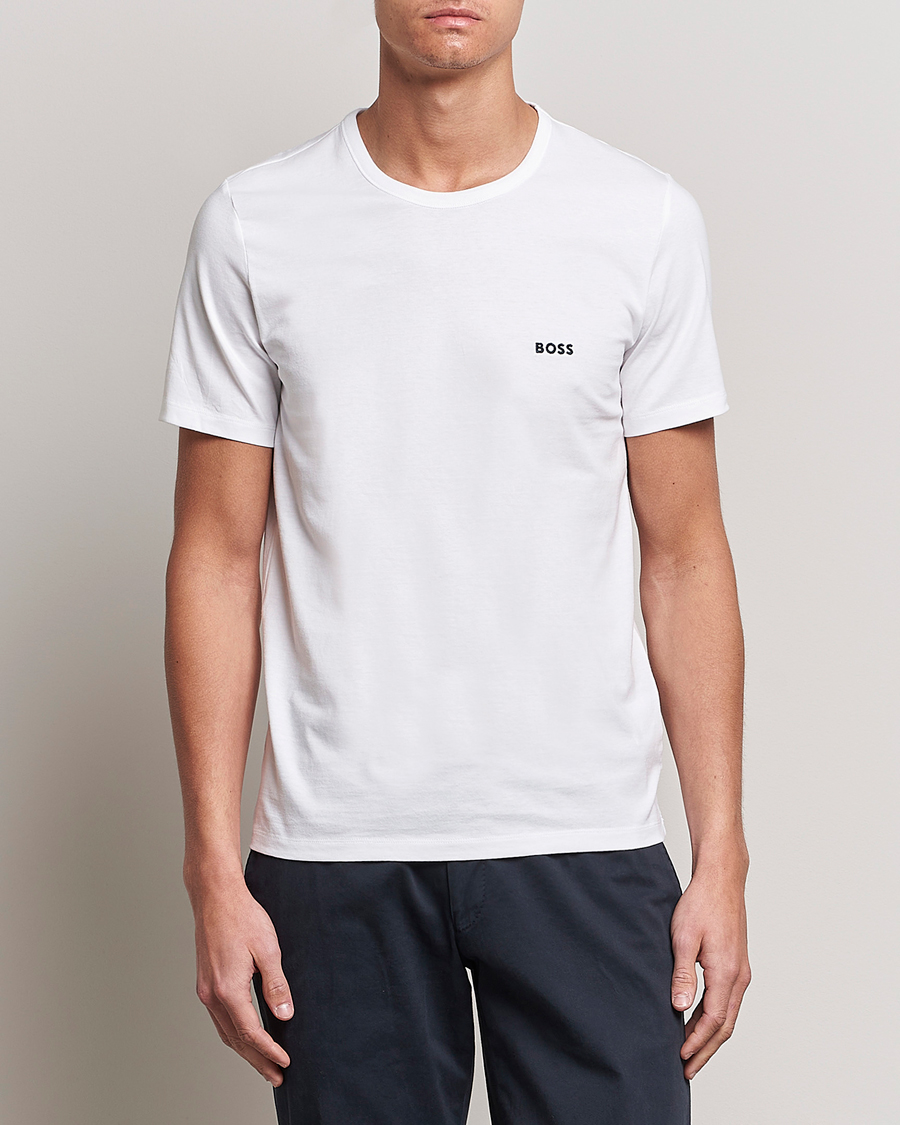 Men | Black t-shirts | BOSS BLACK | 3-Pack Crew Neck T-Shirt White/Navy/Black