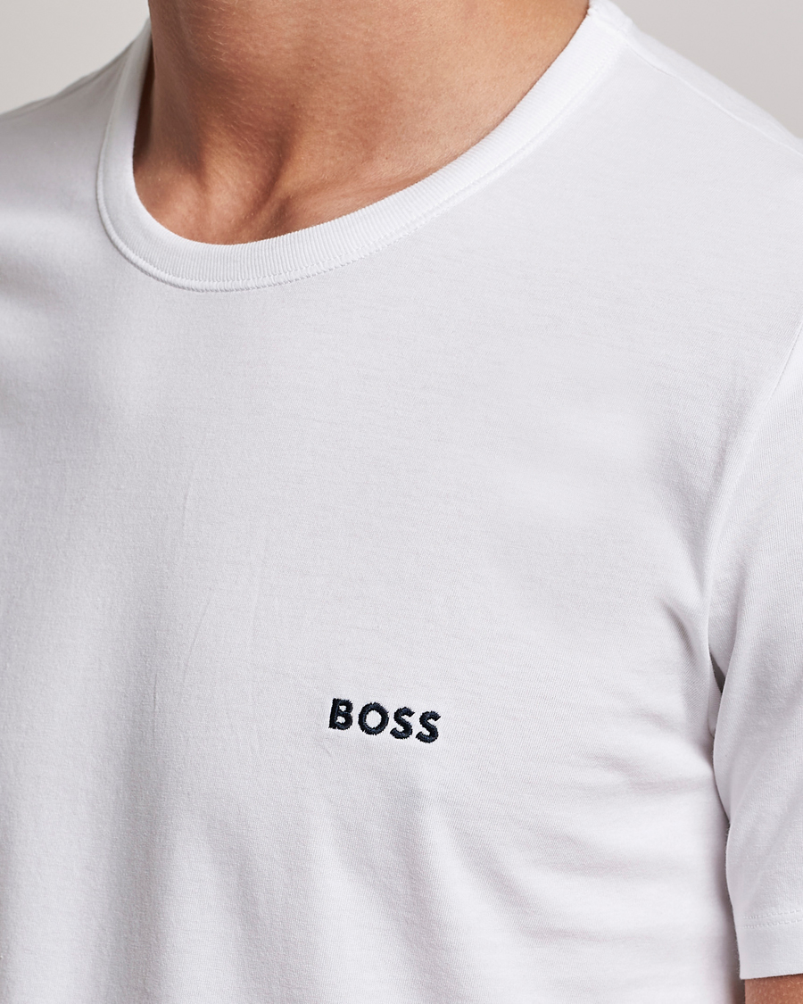 Men | T-Shirts | BOSS BLACK | 3-Pack Crew Neck T-Shirt White/Navy/Black
