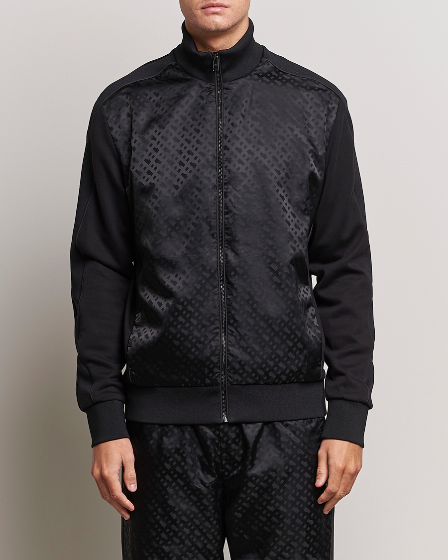 Men |  | BOSS BLACK | Shepherd Monogram Full Zip Sweater Black
