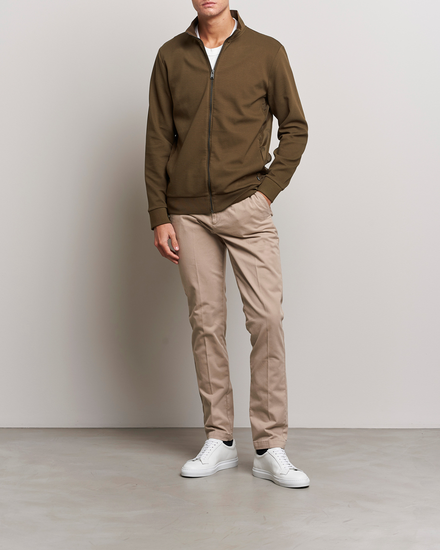 Men | Sweaters & Knitwear | BOSS BLACK | Shepherd Full Zip Sweater Open Green