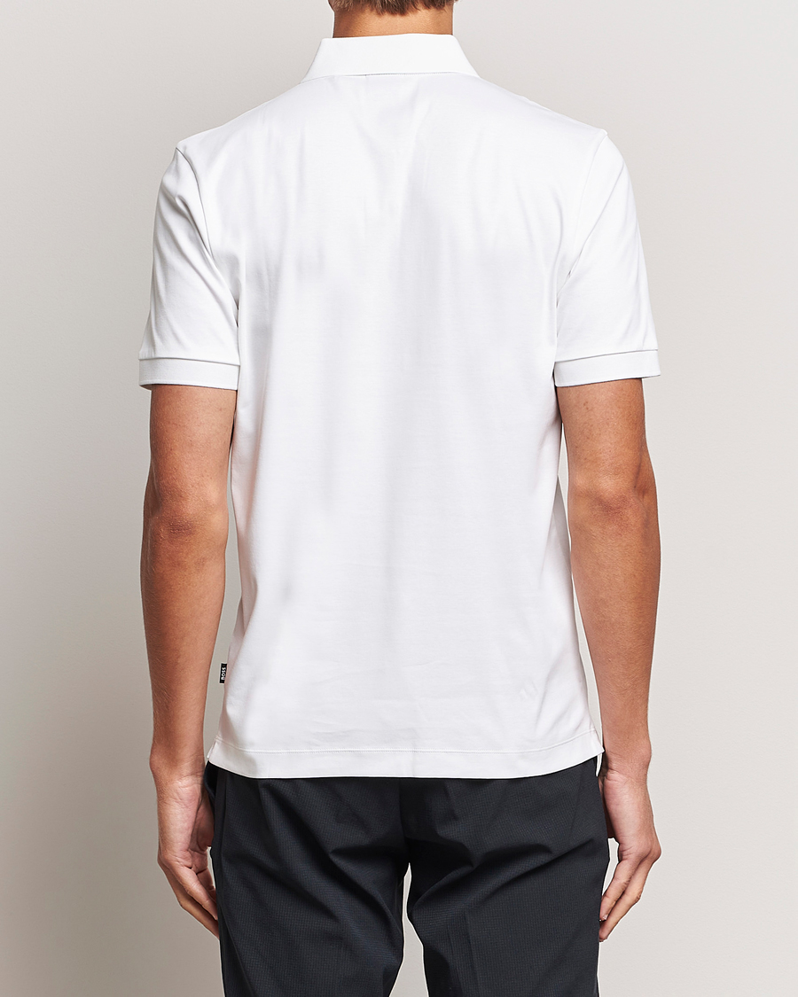 Men | Polo Shirts | BOSS BLACK | Paras Half Zip Polo White