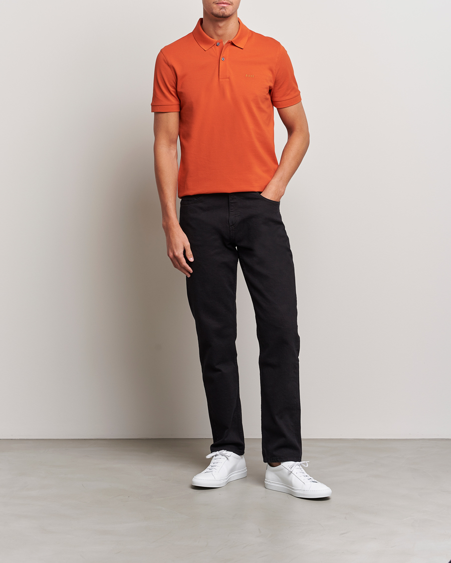 Men | Polo Shirts | BOSS BLACK | Pallas Polo Dark Orange