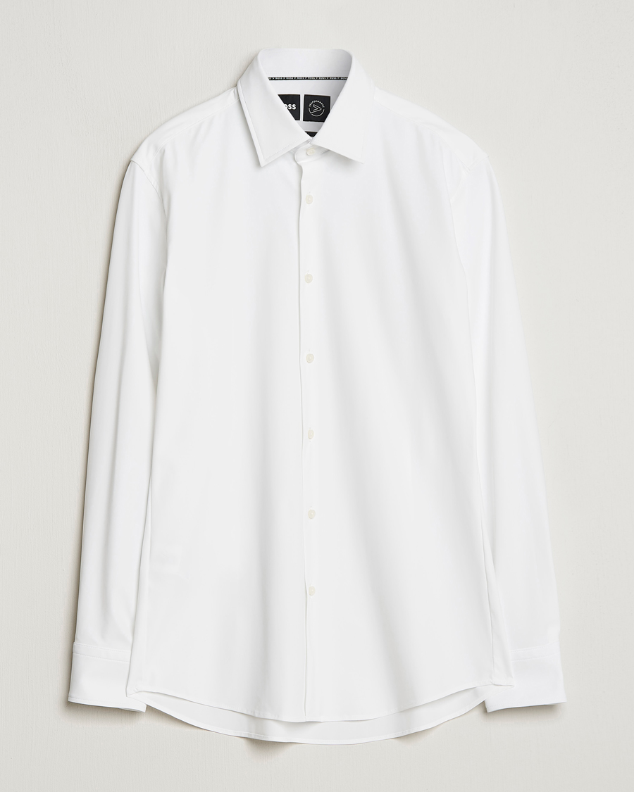 Men | Shirts | BOSS BLACK | Hank 4-Way Stretch Shirt White