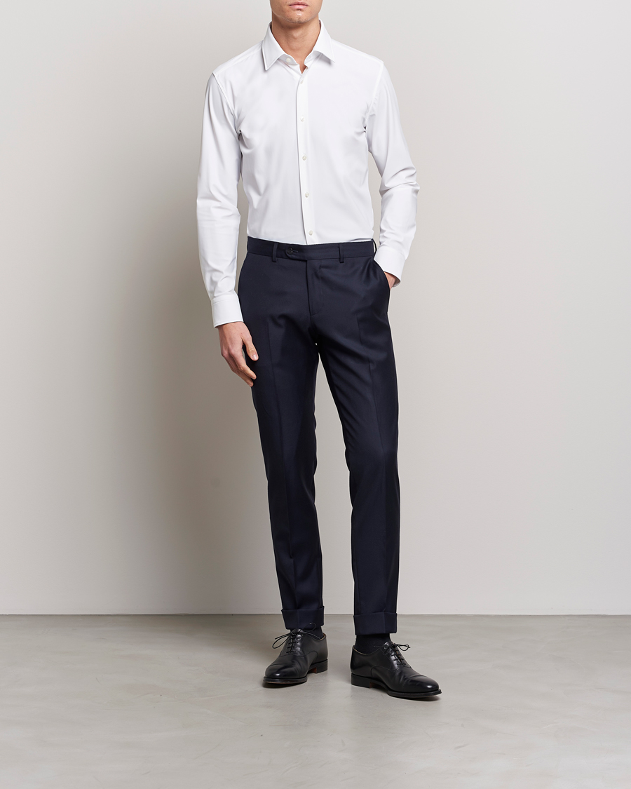 Men | Shirts | BOSS BLACK | Hank 4-Way Stretch Shirt White