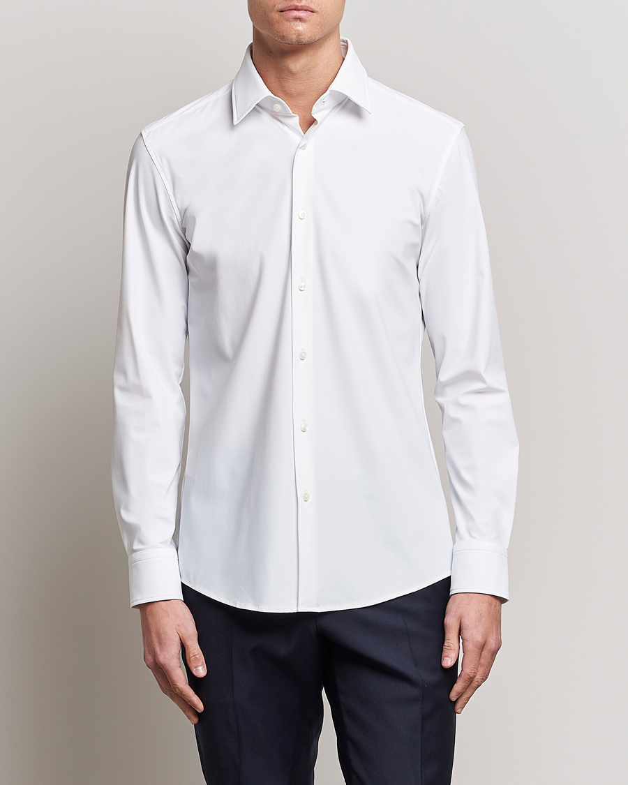 Men | Casual Shirts | BOSS BLACK | Hank 4-Way Stretch Shirt White