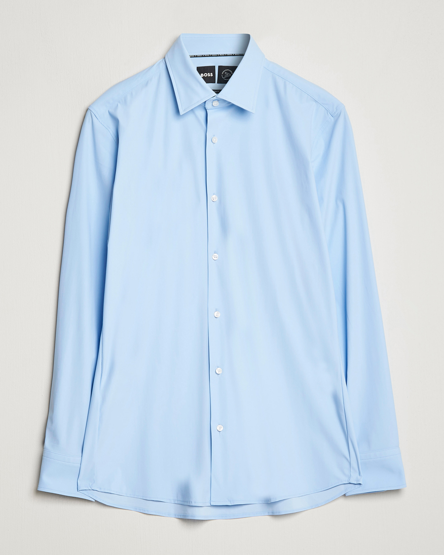 Men | Shirts | BOSS BLACK | Hank 4-Way Stretch Shirt Light Blue