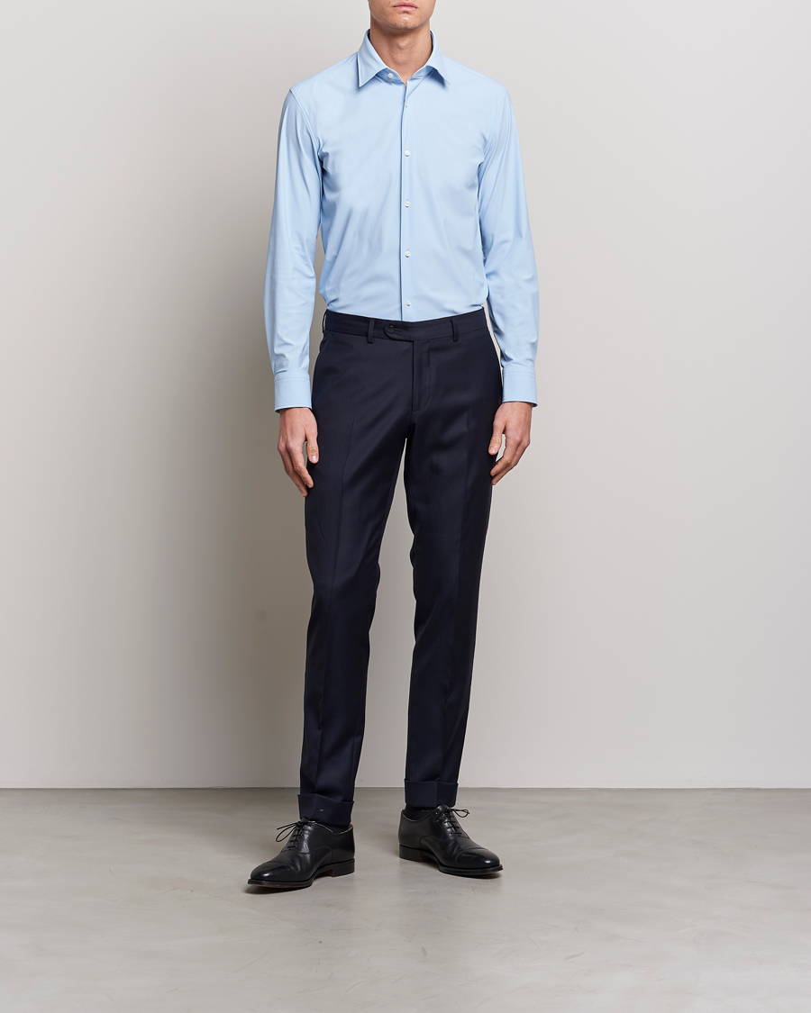 Men | Shirts | BOSS BLACK | Hank 4-Way Stretch Shirt Light Blue