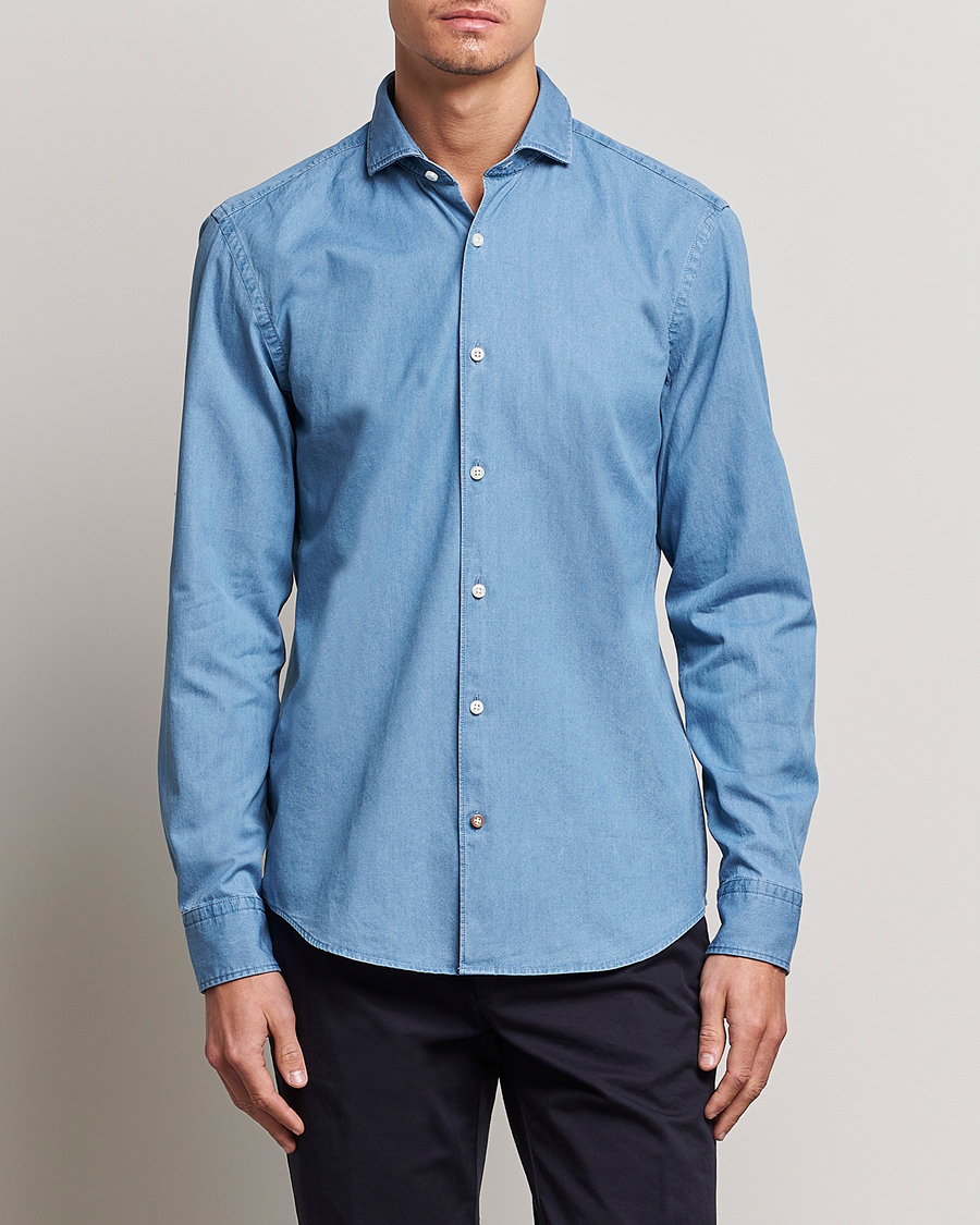 Men | Sale clothing | BOSS BLACK | Hal Denim Shirt Open Blue