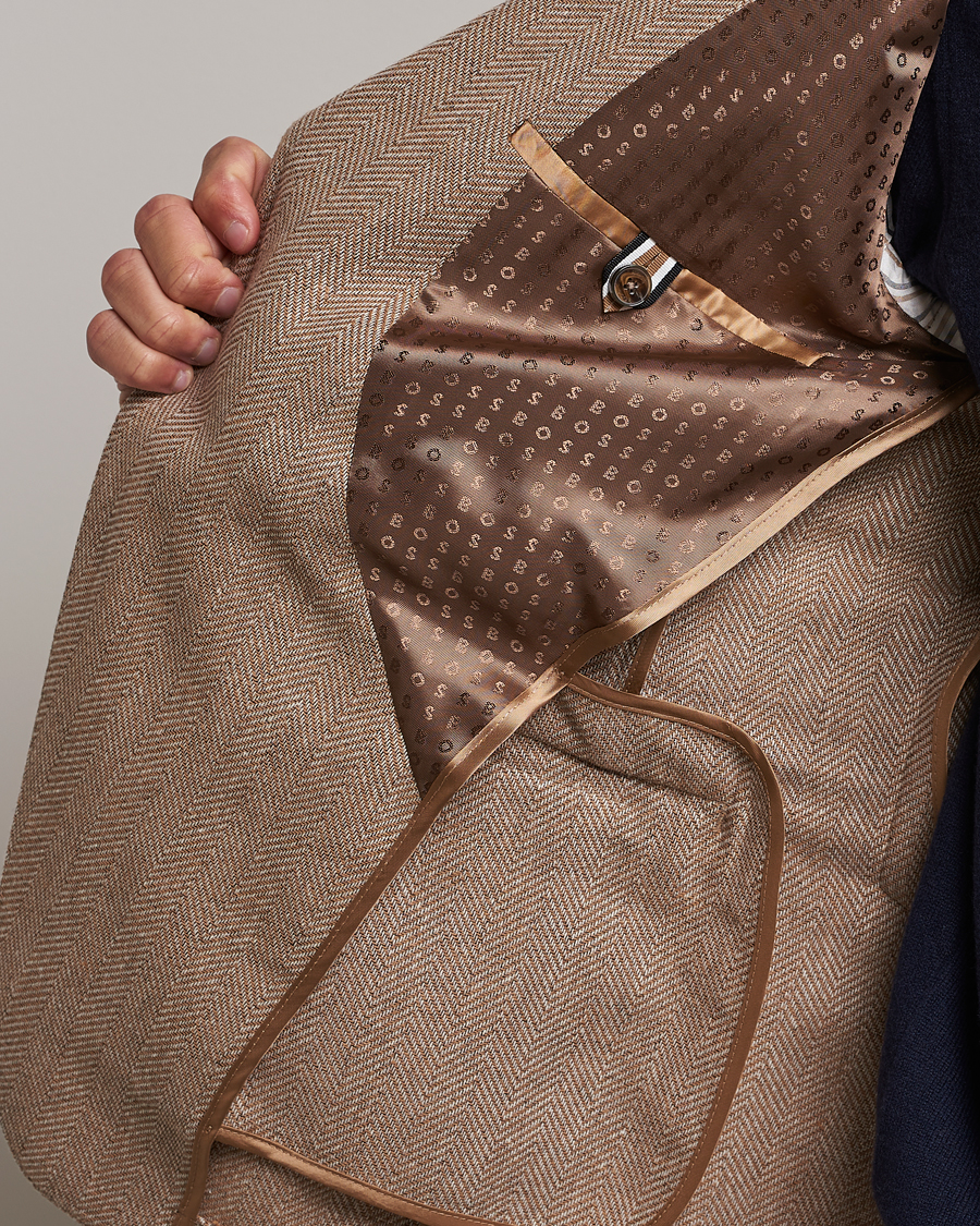 Men | Blazers | BOSS BLACK | Huston Herringbone Blazer Medium Beige