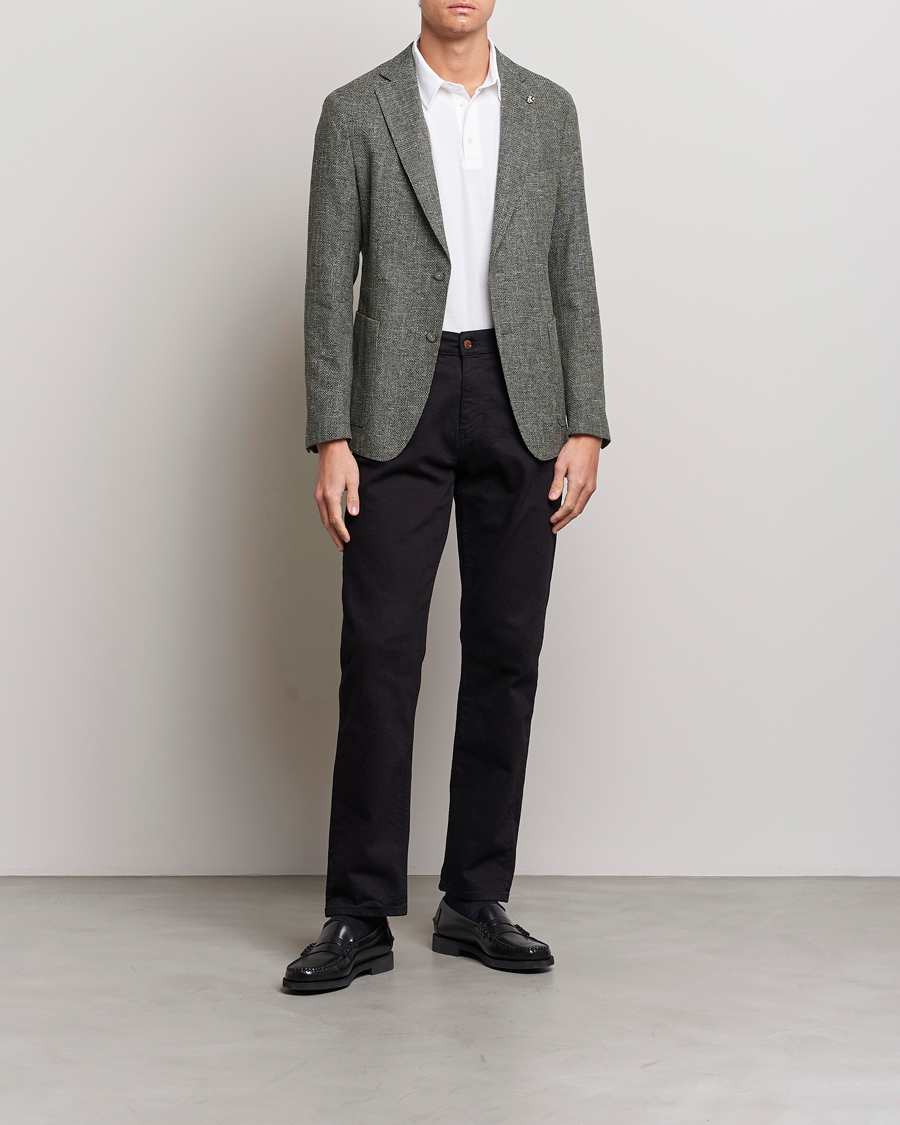 Men | Blazers | BOSS BLACK | Hanry Cotton Patch Pocket Blazer Open Green