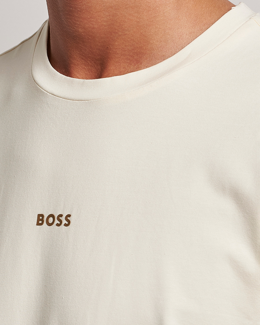 Men | T-Shirts | BOSS ORANGE | Tchup Logo Crew Neck T-Shirt Light Beige