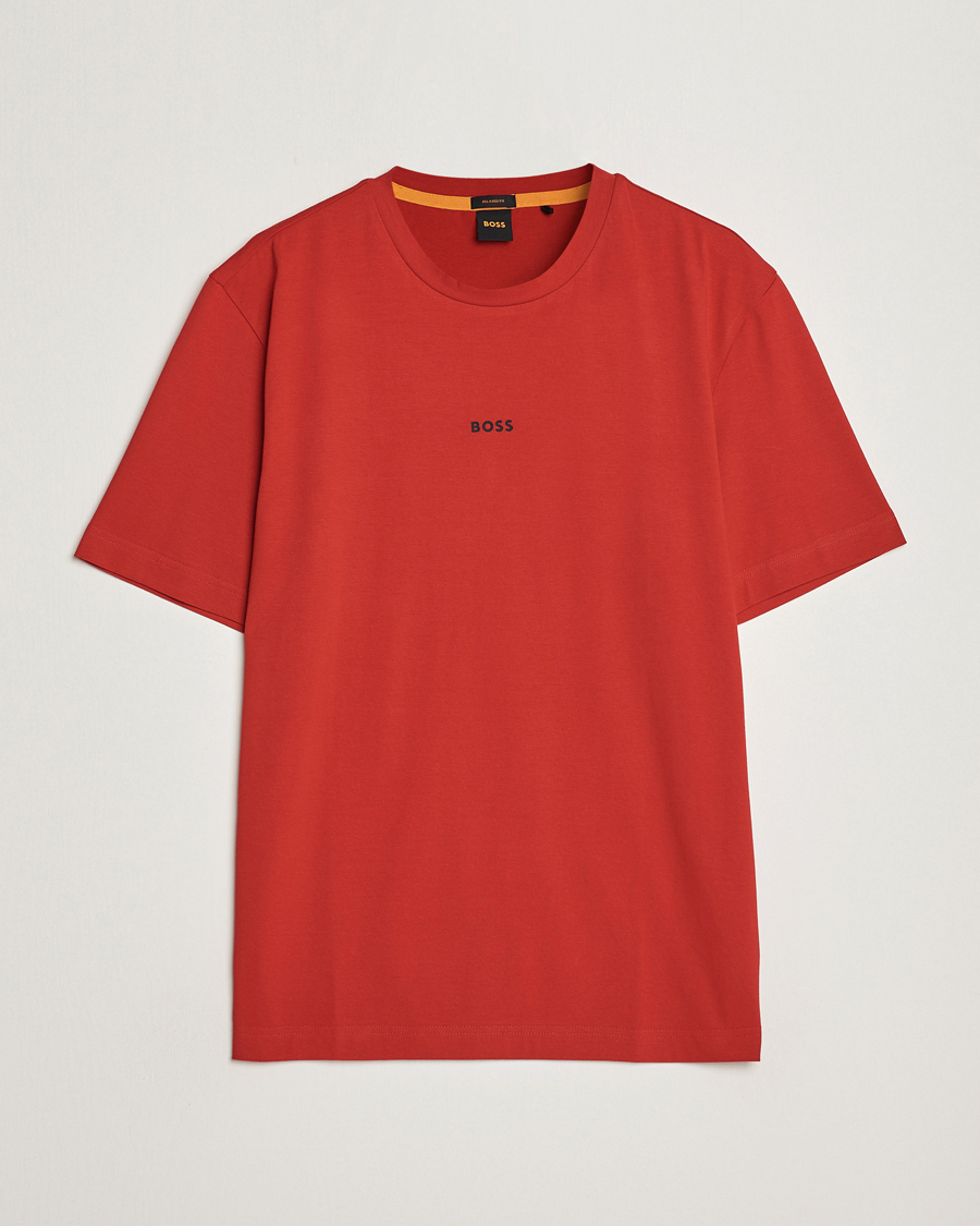Men | T-Shirts | BOSS ORANGE | Tchup Logo Crew Neck T-Shirt Bright Red
