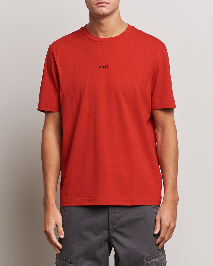 Men | BOSS ORANGE | BOSS ORANGE | Tchup Logo Crew Neck T-Shirt Bright Red