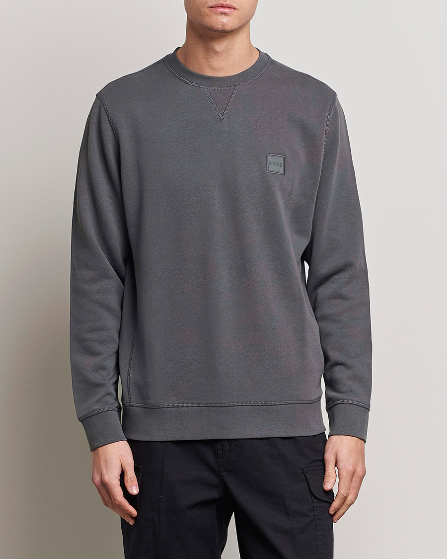 Men | Grey sweatshirts | BOSS ORANGE | Westart Logo Sweatshirt Dark Grey