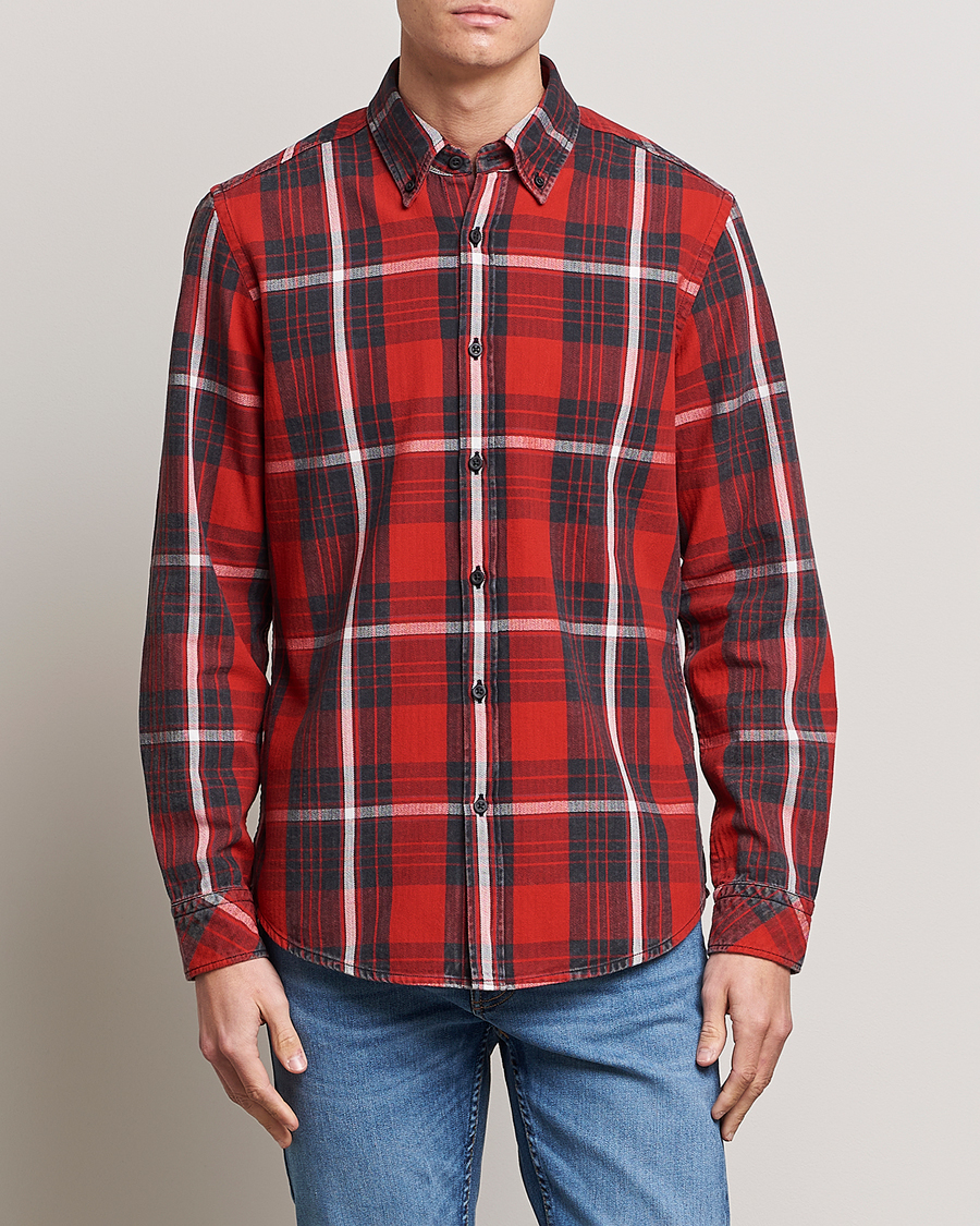 Men |  | BOSS ORANGE | Rickert Checked Shirt Red/Grey