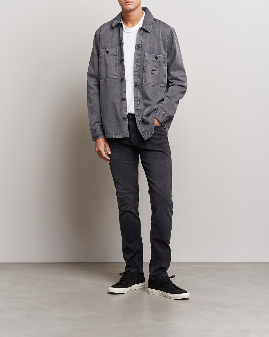 Men | Shirts | BOSS ORANGE | Locky Pocket Overshirt Dark Grey