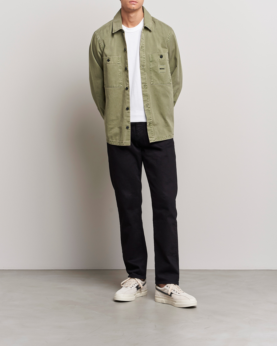 Men | Shirts | BOSS ORANGE | Locky Pocket Overshirt Pastel Green
