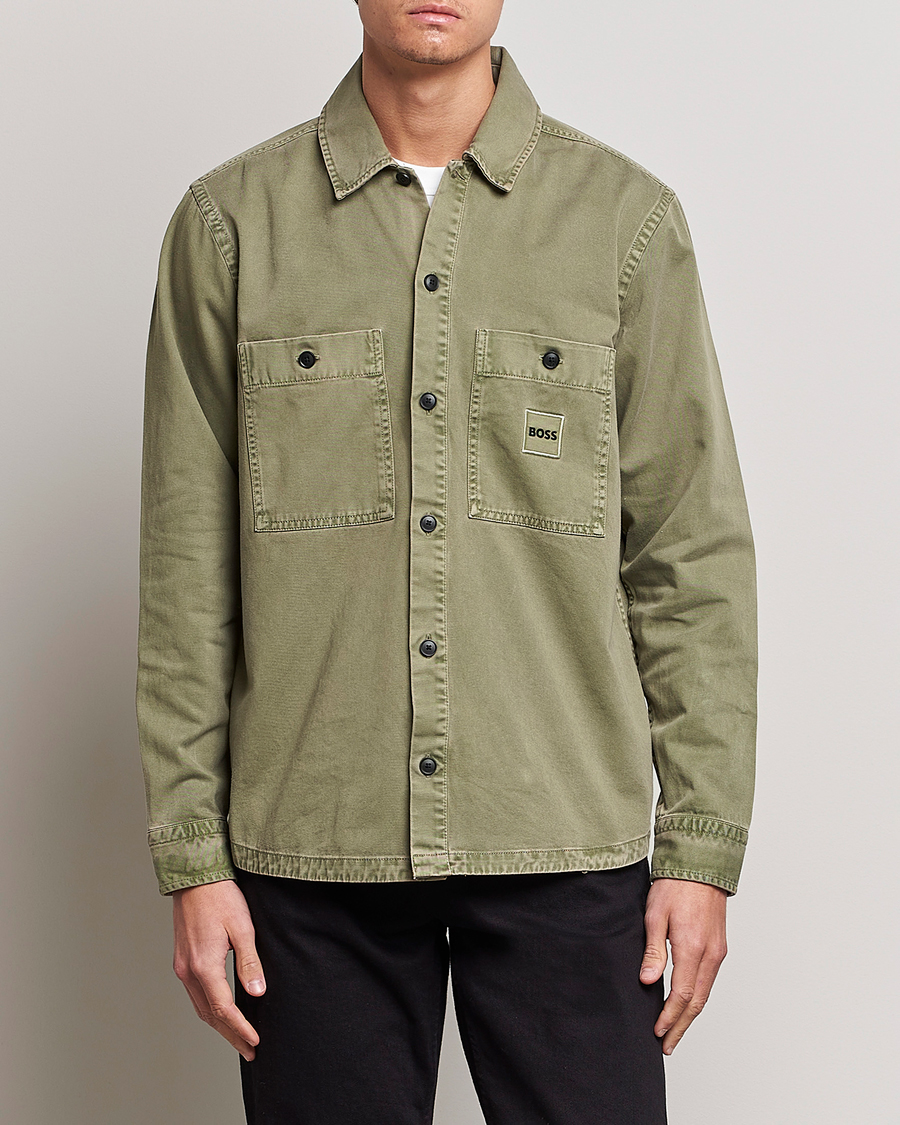 Men | Shirt Jackets | BOSS ORANGE | Locky Pocket Overshirt Pastel Green