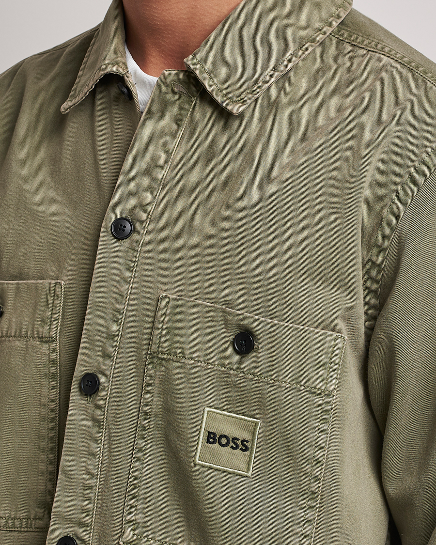 Men | Shirts | BOSS ORANGE | Locky Pocket Overshirt Pastel Green
