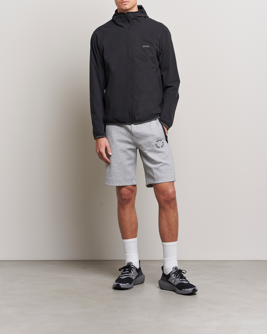 Men | Coats & Jackets | BOSS GREEN | Cush Shell Hoodie Jacket Black