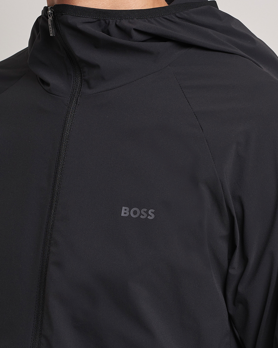 Men | Coats & Jackets | BOSS GREEN | Cush Shell Hoodie Jacket Black