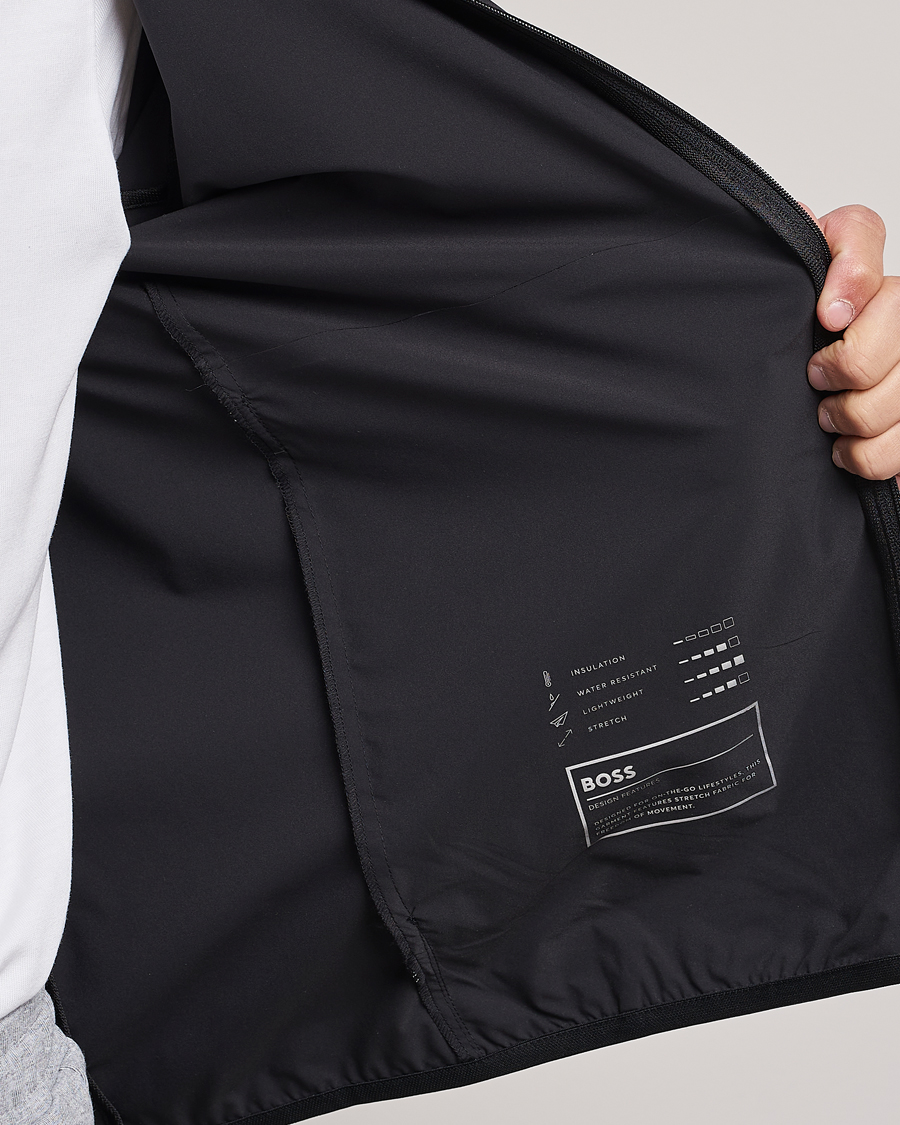 Men | Coats & Jackets | BOSS GREEN | Cush Shell Hoodie Jacket Black