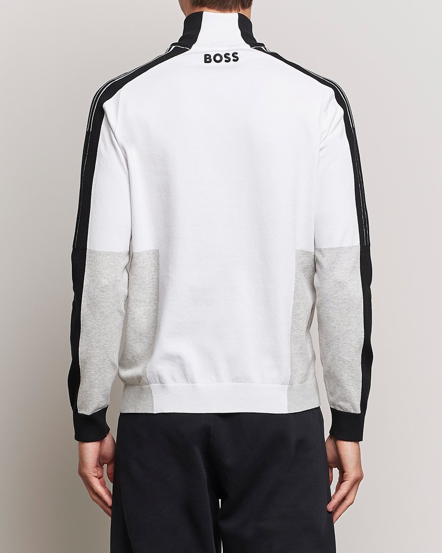 Men | Sweaters & Knitwear | BOSS GREEN | Zolkar Knitted Half Zip White