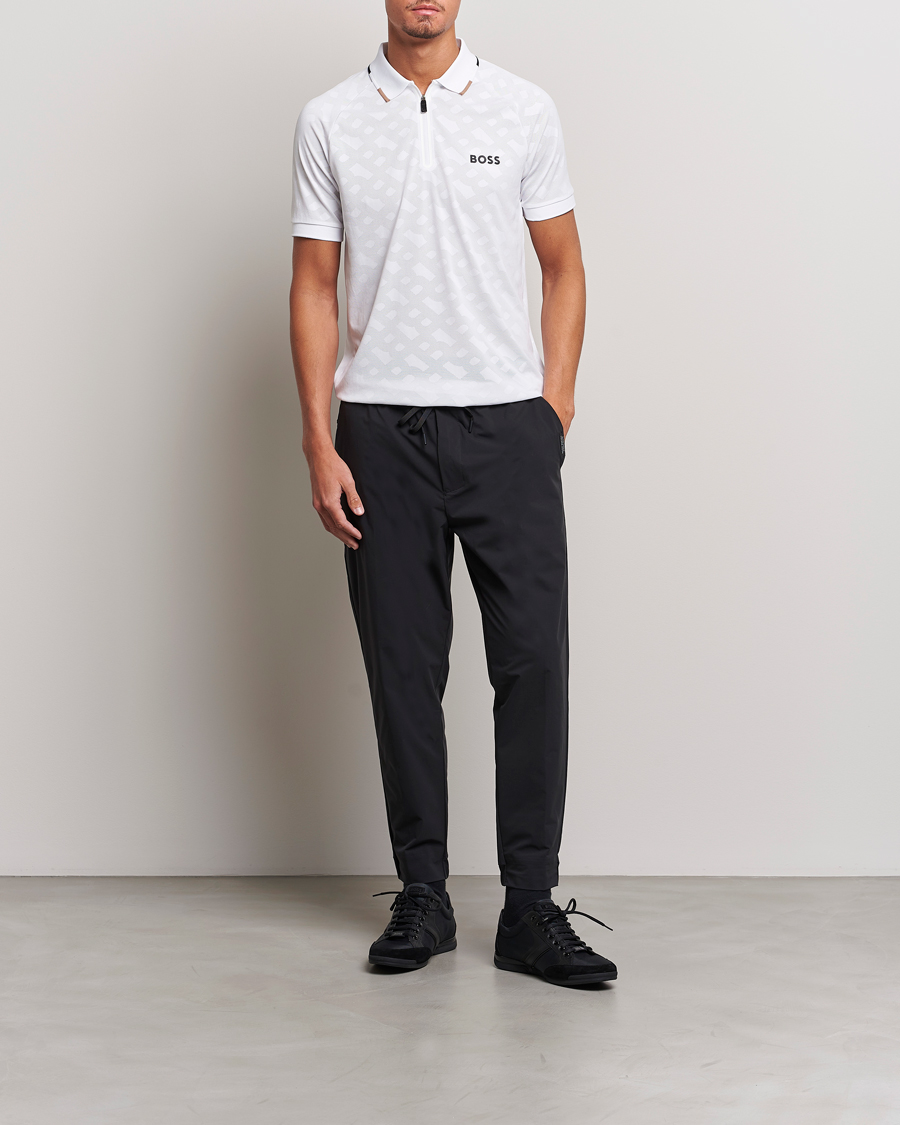 Men | Polo Shirts | BOSS GREEN | Philix MB Monogram Polo White