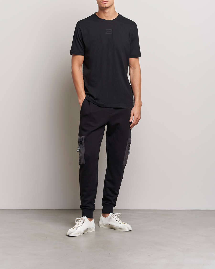 Men | T-Shirts | HUGO | Diragolino Crew Neck T-Shirt Black