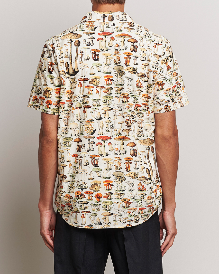 Men | Shirts | HUGO | Ellino Mushroom Short Sleeve Shirt Beige Overflow