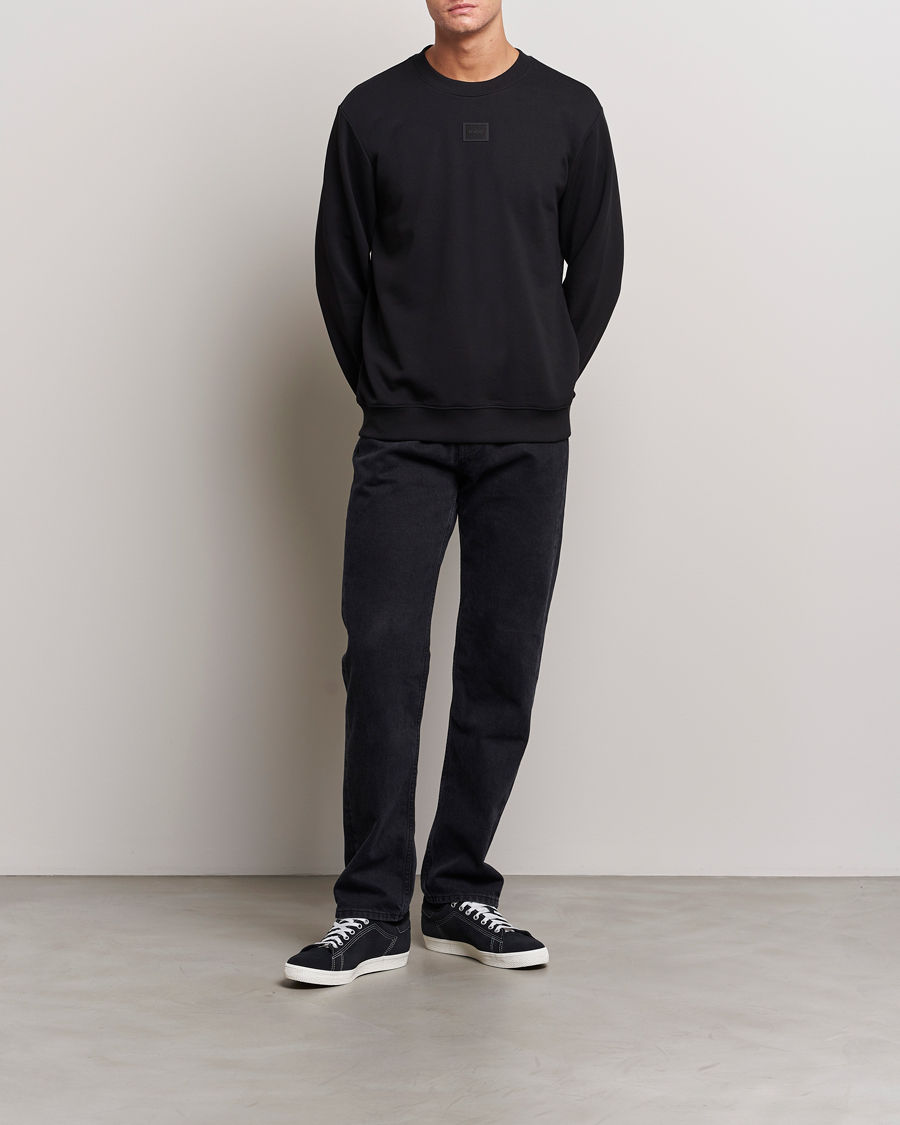 Men | Sweaters & Knitwear | HUGO | Diragol Crew Neck Sweatshirt Black