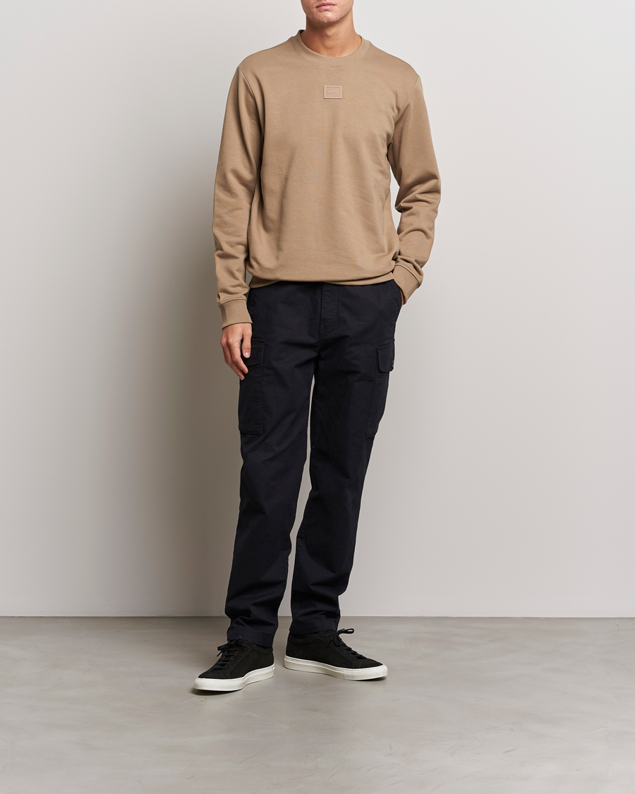 Men | Sweaters & Knitwear | HUGO | Diragol Crew Neck Sweatshirt Open Brown