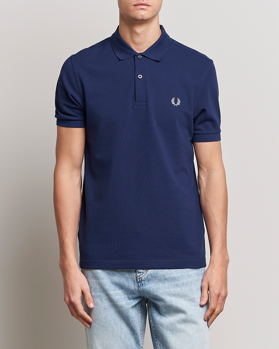 Men |  | Fred Perry | Plain Polo Shirt French Navy