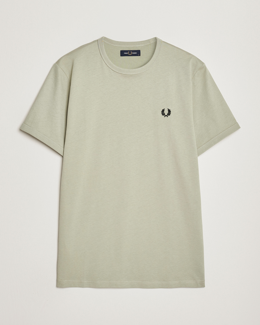 Men | T-Shirts | Fred Perry | Ringer Cotton T-Shirt Seagrass