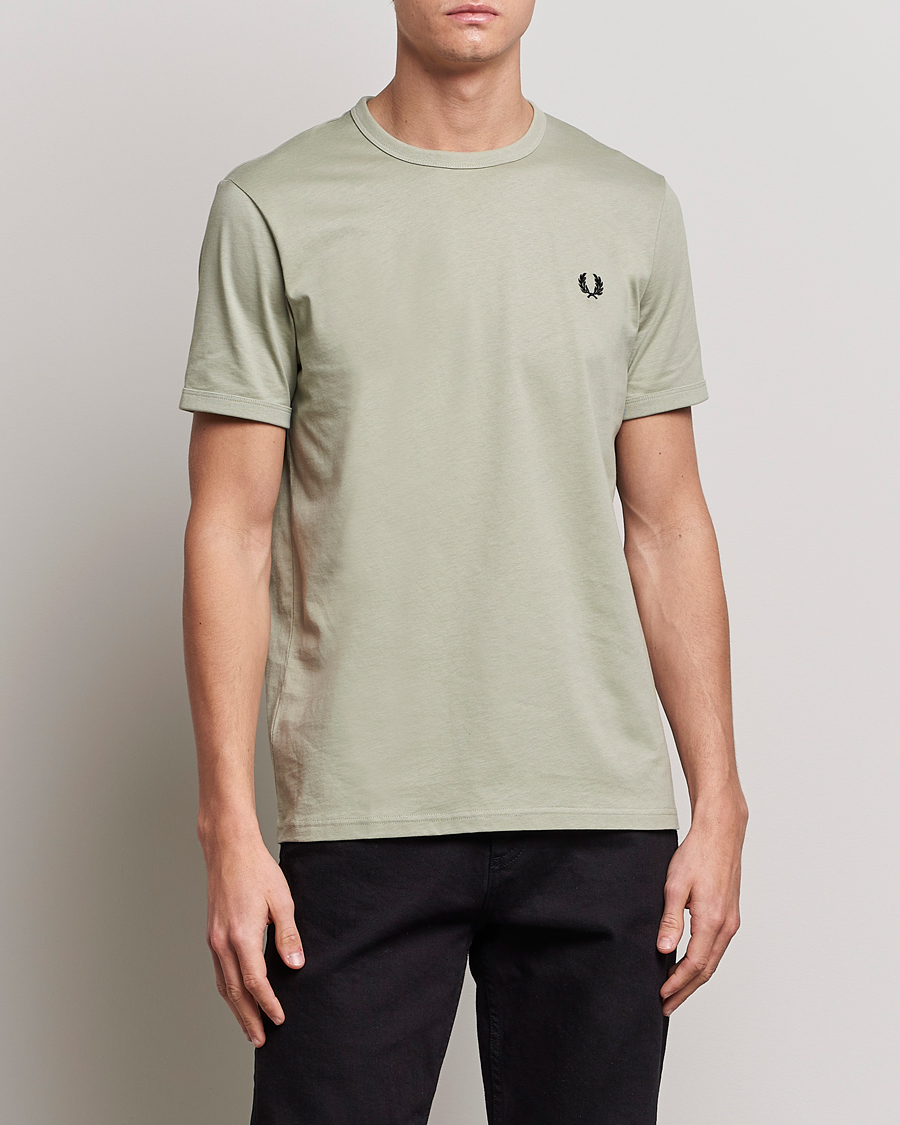 Men | Fred Perry | Fred Perry | Ringer Cotton T-Shirt Seagrass
