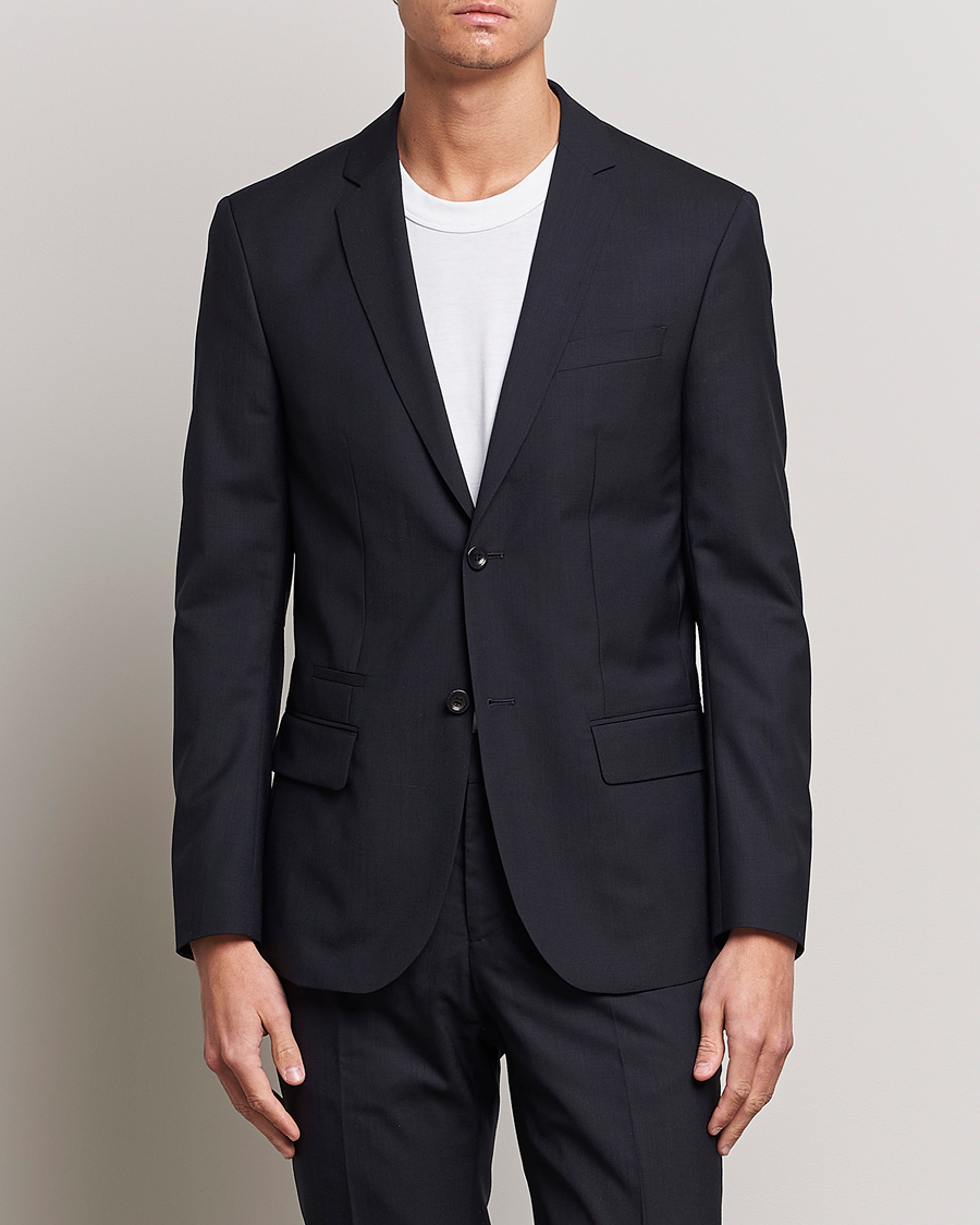 Men |  | Filippa K | Rick Cool Wool Suit Jacket Dark Navy